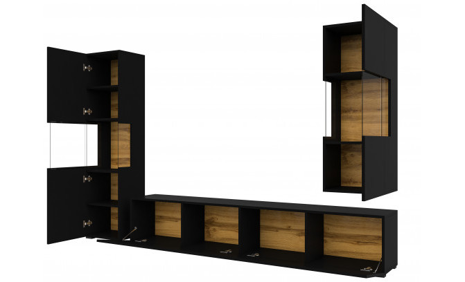 Секция AVA 24WNLM10 Czarny/Dąb Wotan